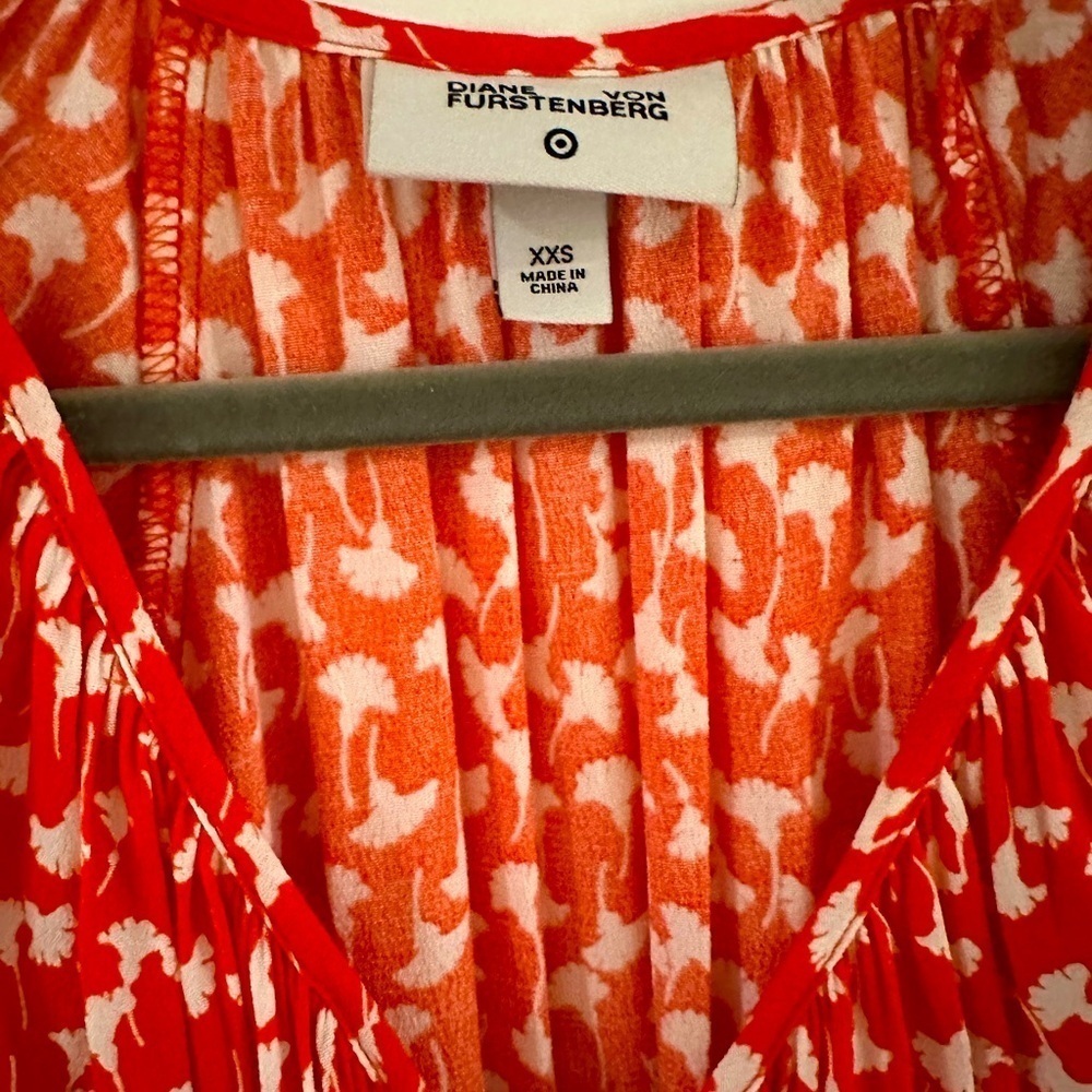 DVF x Target women’s vibe ginko cherry tomato dress Diane von Furstenburg, XS - Picture 7 of 7